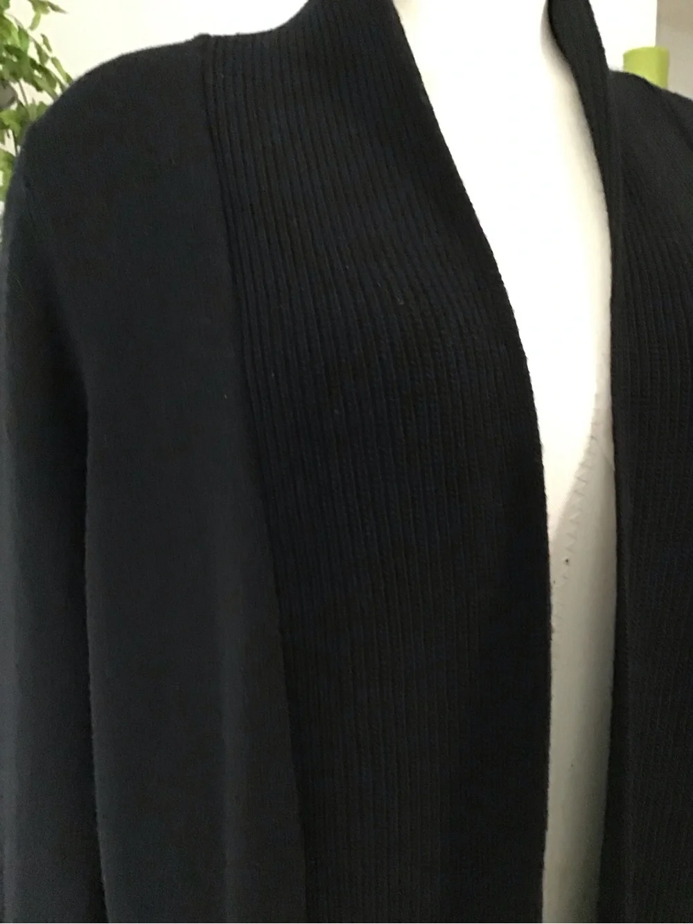 Banana Republic Black Long Open-Front Women's Cardigan